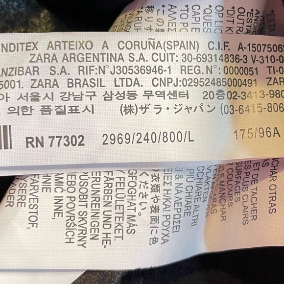 Zara Woman Patina Faux Suede Drape Neck Moto Jacket Black Size Large - Picture 7 of 8